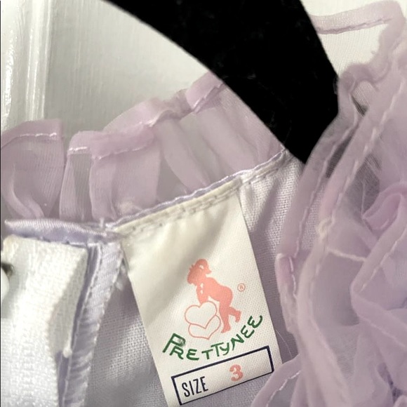 Cute, toddler lavender dress+ 3 Headbands - Picture 5 of 7